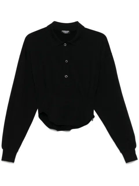 Mugler corseted polo shirt