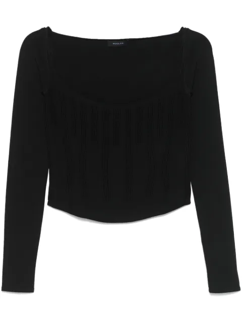 Mugler boning-detail sweater