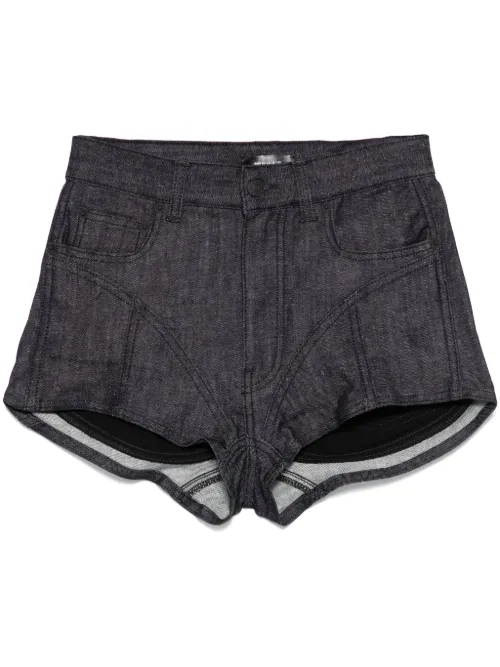 Mugler short en jean - Noir - Mugler - Modalova