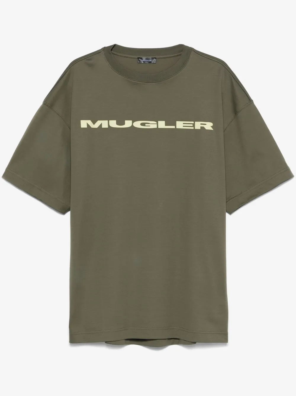 Mugler 로고 아플리케 티셔츠 | 그린 | Image 1