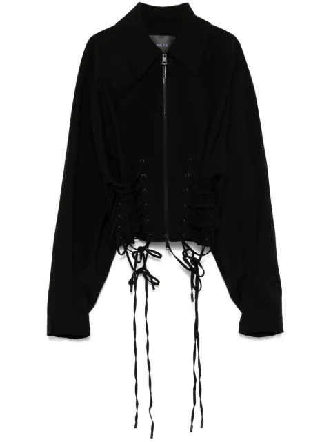 Mugler chamarra estilo corset de encaje