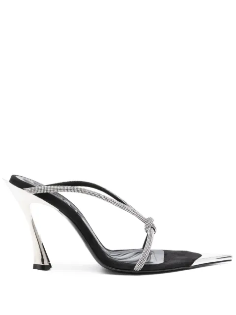 Mugler sandalias con detalles de cristal y tacón de 105mm