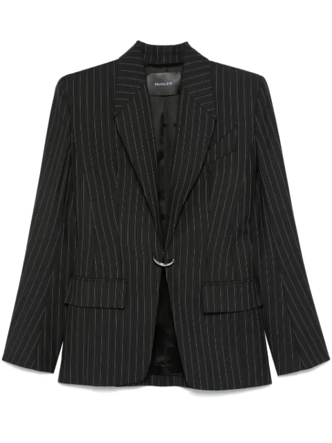 Mugler pinstripe pierced blazer