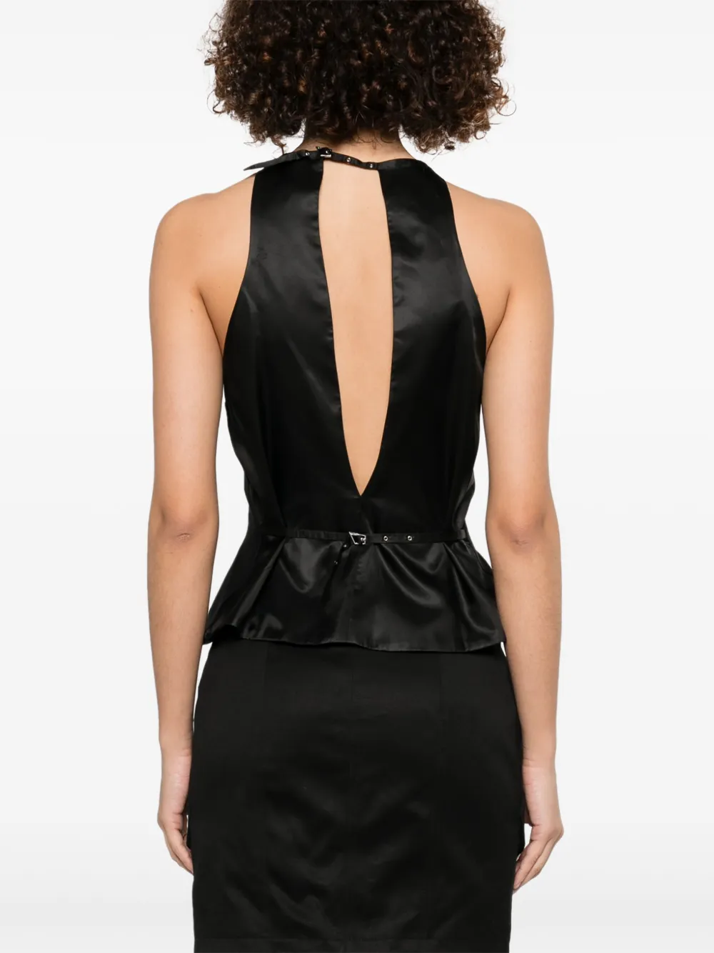 Mugler Haltertop Zwart