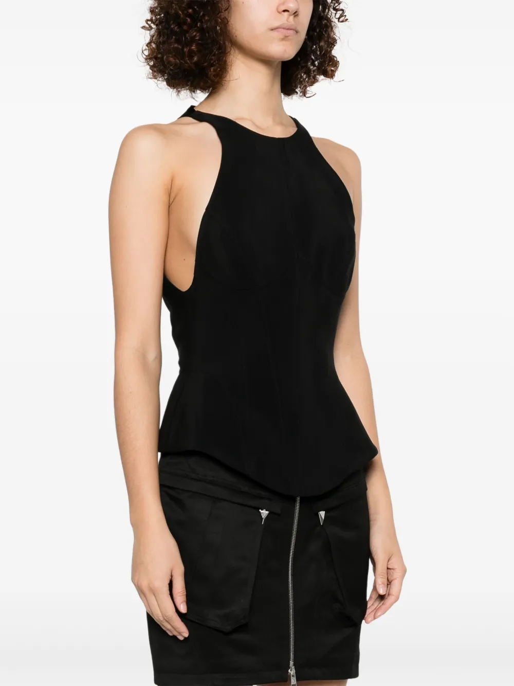 Mugler Haltertop Zwart