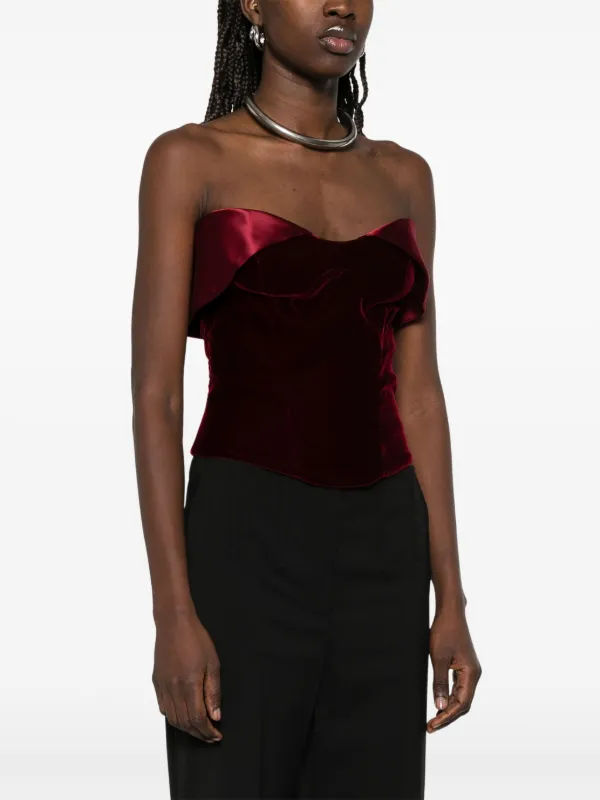 【関税込み】Mugler レッド Corseted レギンス Thierry Mugler Vintage Cropped Bustier, $758 | farfetch.com