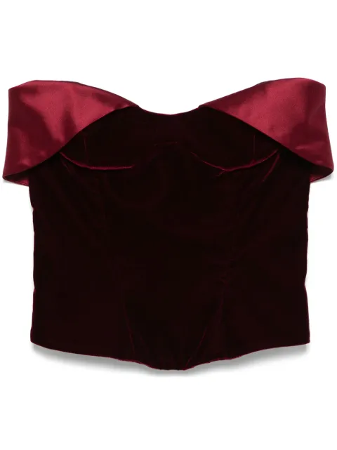 Mugler velvet corset top