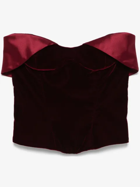 Mugler velvet corset top