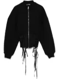 Mugler laced corset sweatshirt - Black