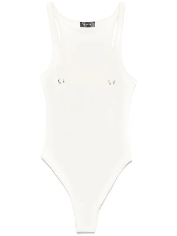 【関税込み】Mugler ボディスーツ Mugler ボディスーツ | ニュートラル | FARFETCH JP