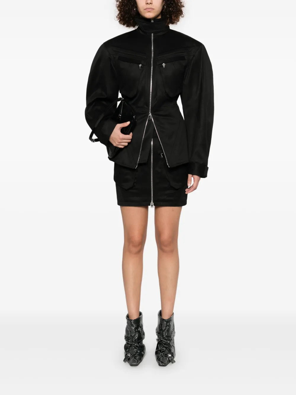 Mugler cargo jacket - Zwart