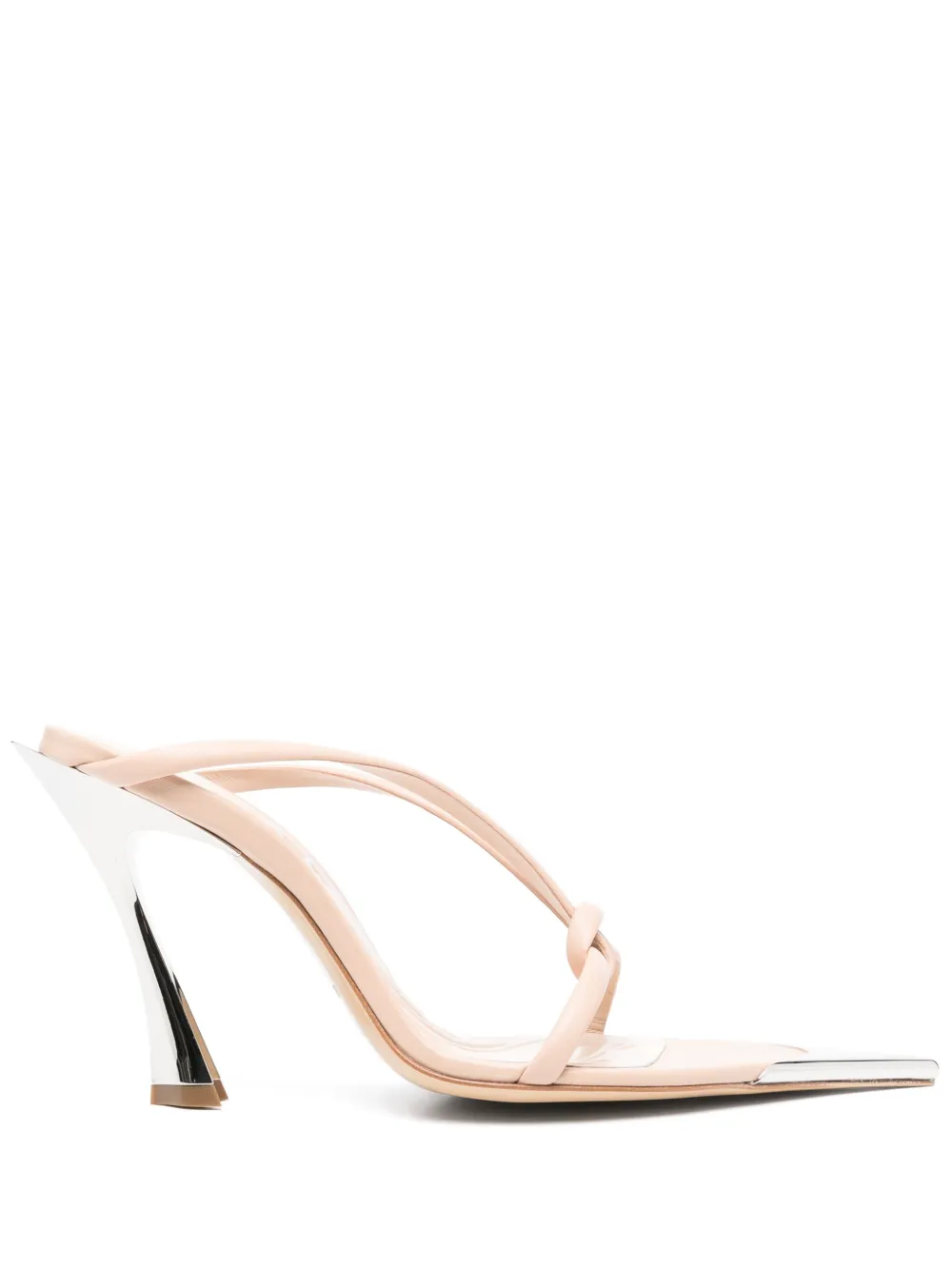 Mugler 105mm Knotted Fang sandals Neutrals