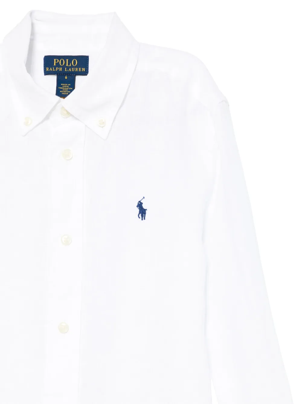 POLO RALPH LAUREN KIDS Linnen shirt Wit