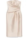 Alberta Ferretti strapless midi dress - Neutrals