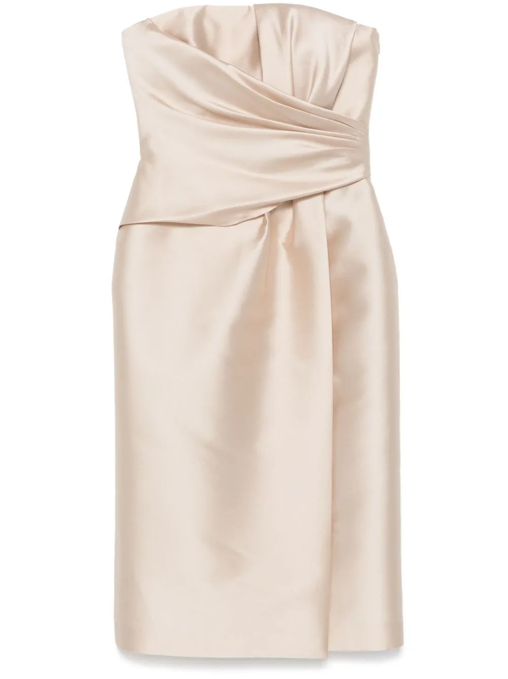 ALBERTA FERRETTI STRAPLESS MIDI DRESS