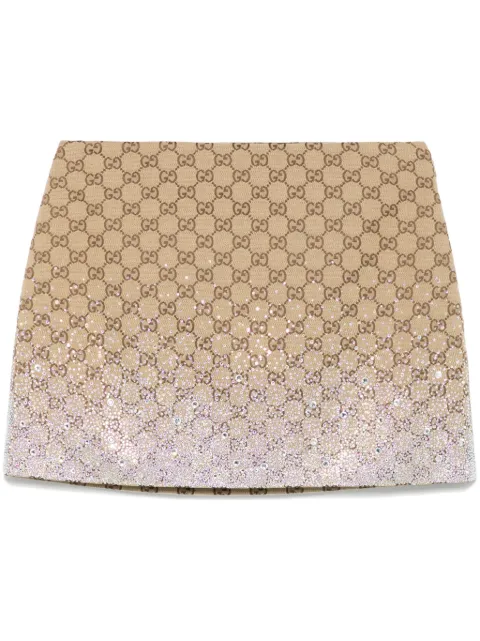 Gucci crystal-embellished mini skirt