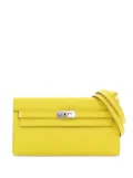 Hermès Pre-Owned 2023 Chevre Mysore Kelly To Go Wallet crossbody bag - Yellow