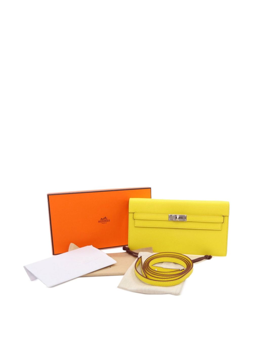 Hermes 2023 Chevre Mysore Kelly To Go Wallet crossbody bag Women