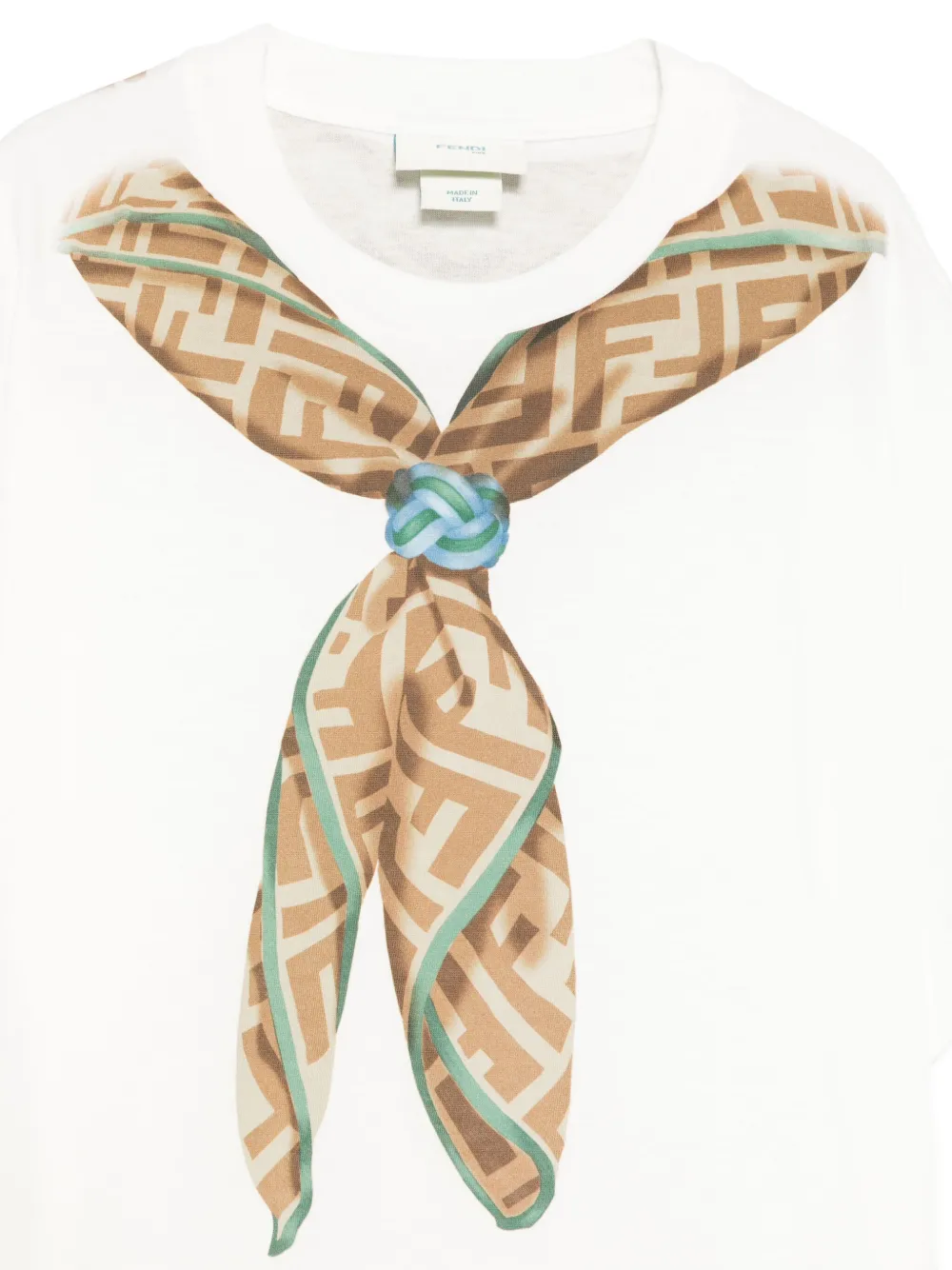 Fendi Kids T-shirt met grafische print Wit