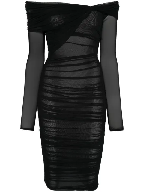 Mugler off-shoulder mini dress