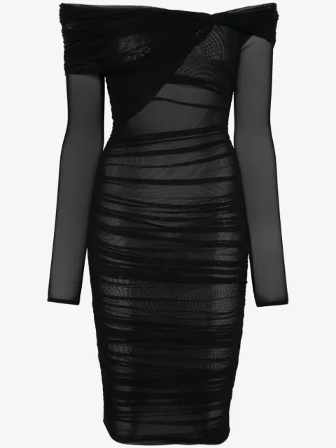 Mugler off-shoulder mini dress