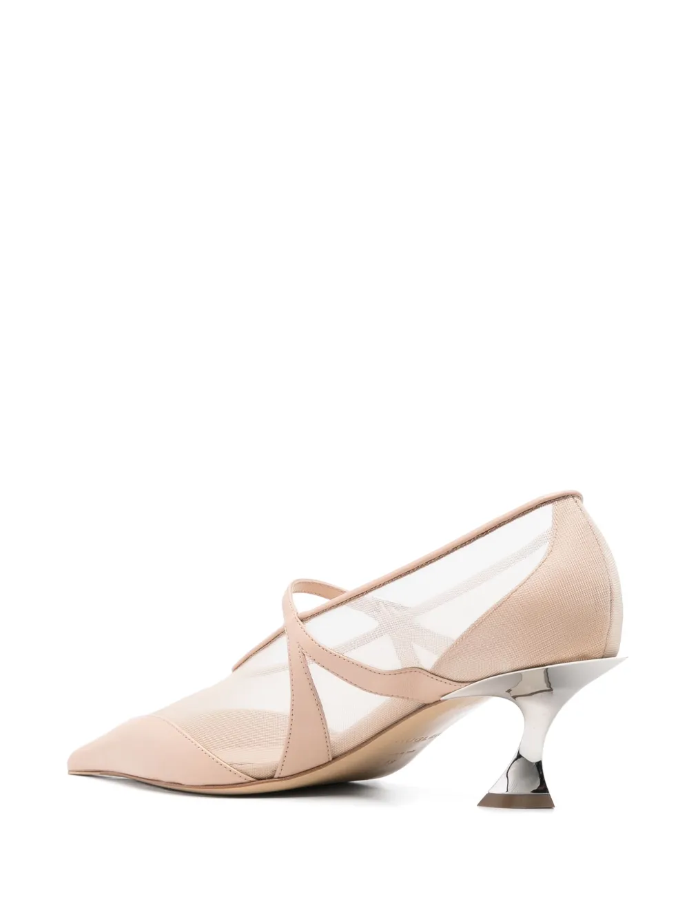 Mugler 55mm Fang pumps Neutrals