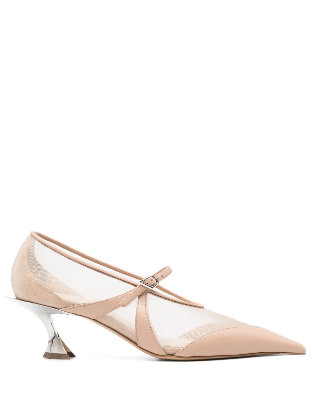 Mugler 55mm Fang pumps Neutrals