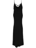 Mugler harness crepe gown - Black