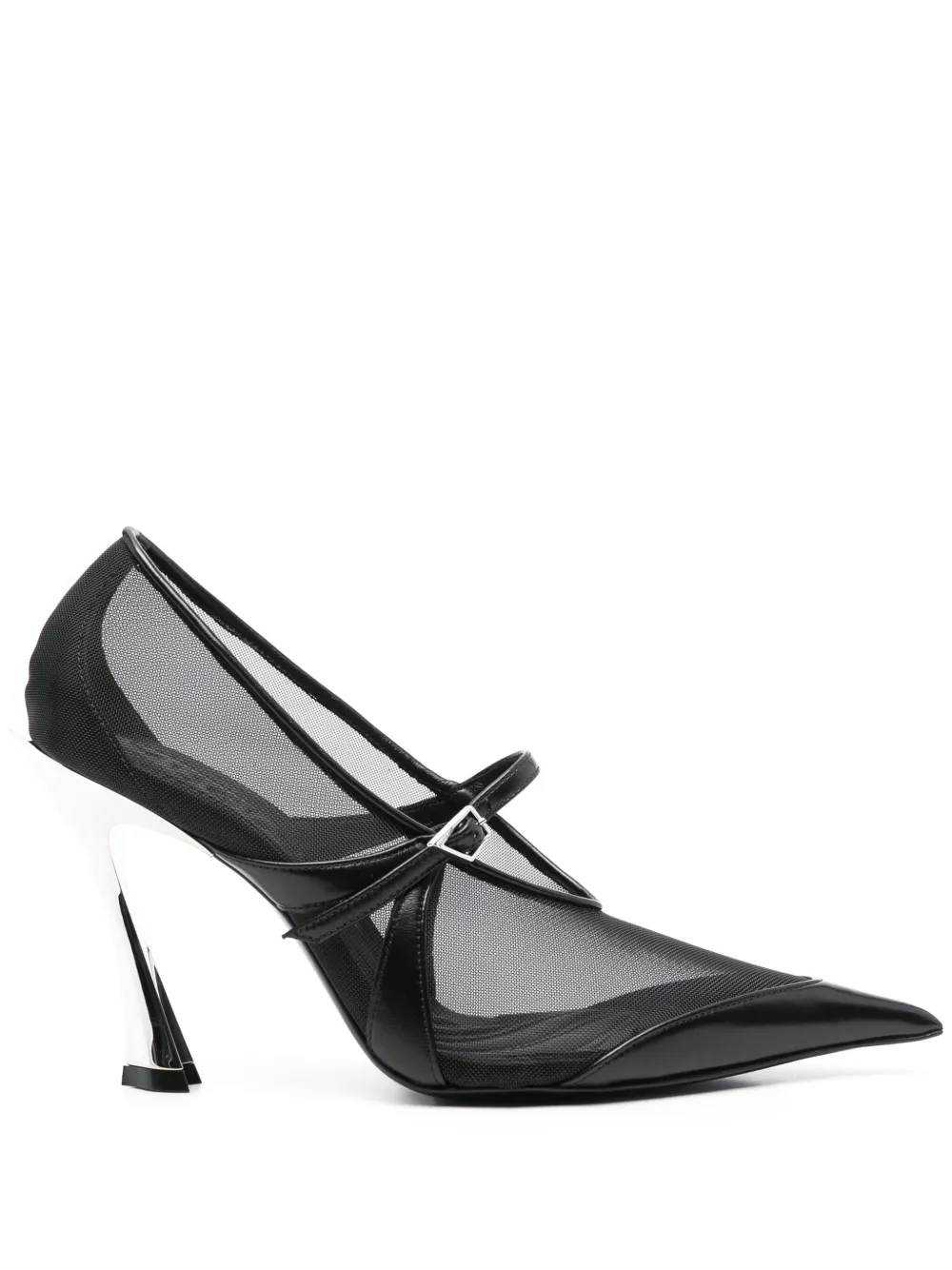 Mugler 95mm mesh pumps Black