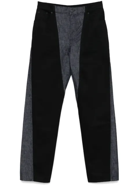 Mugler jeans rectos con diseño bicolor