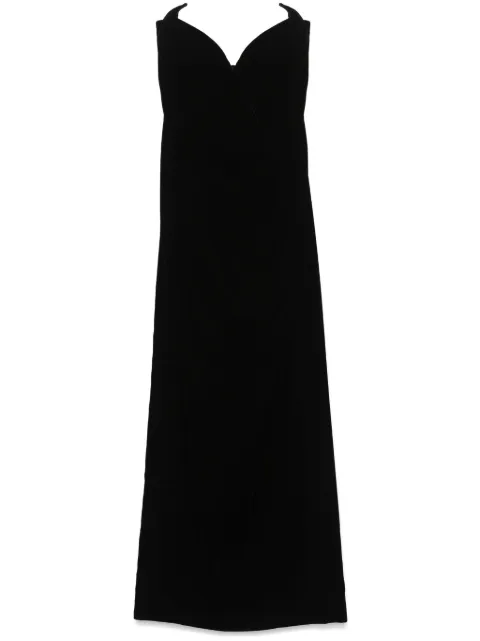 Mugler vestido largo con diseño strapless