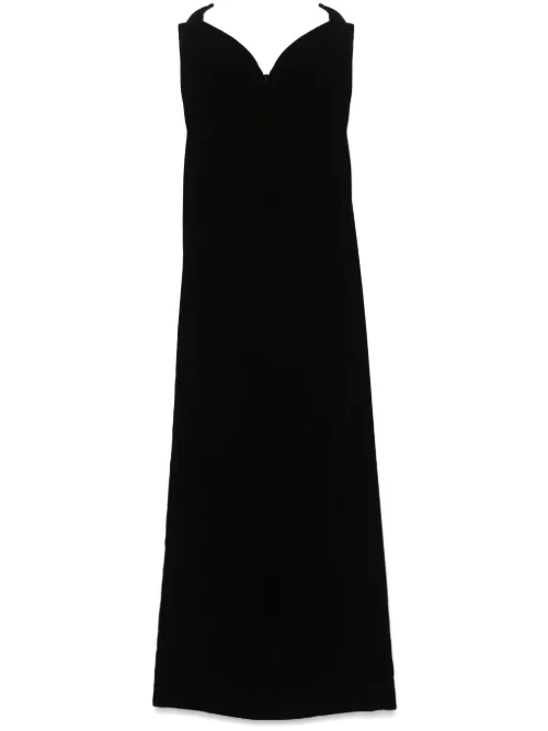 Robe-bustier en velours à coupe longue - Mugler - Modalova