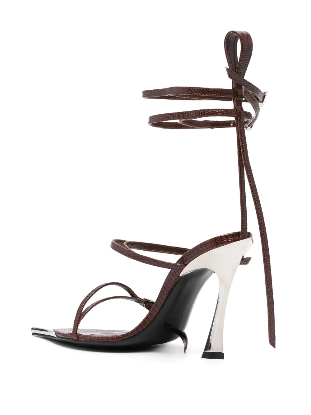 Mugler 95mm Fang sandals Brown