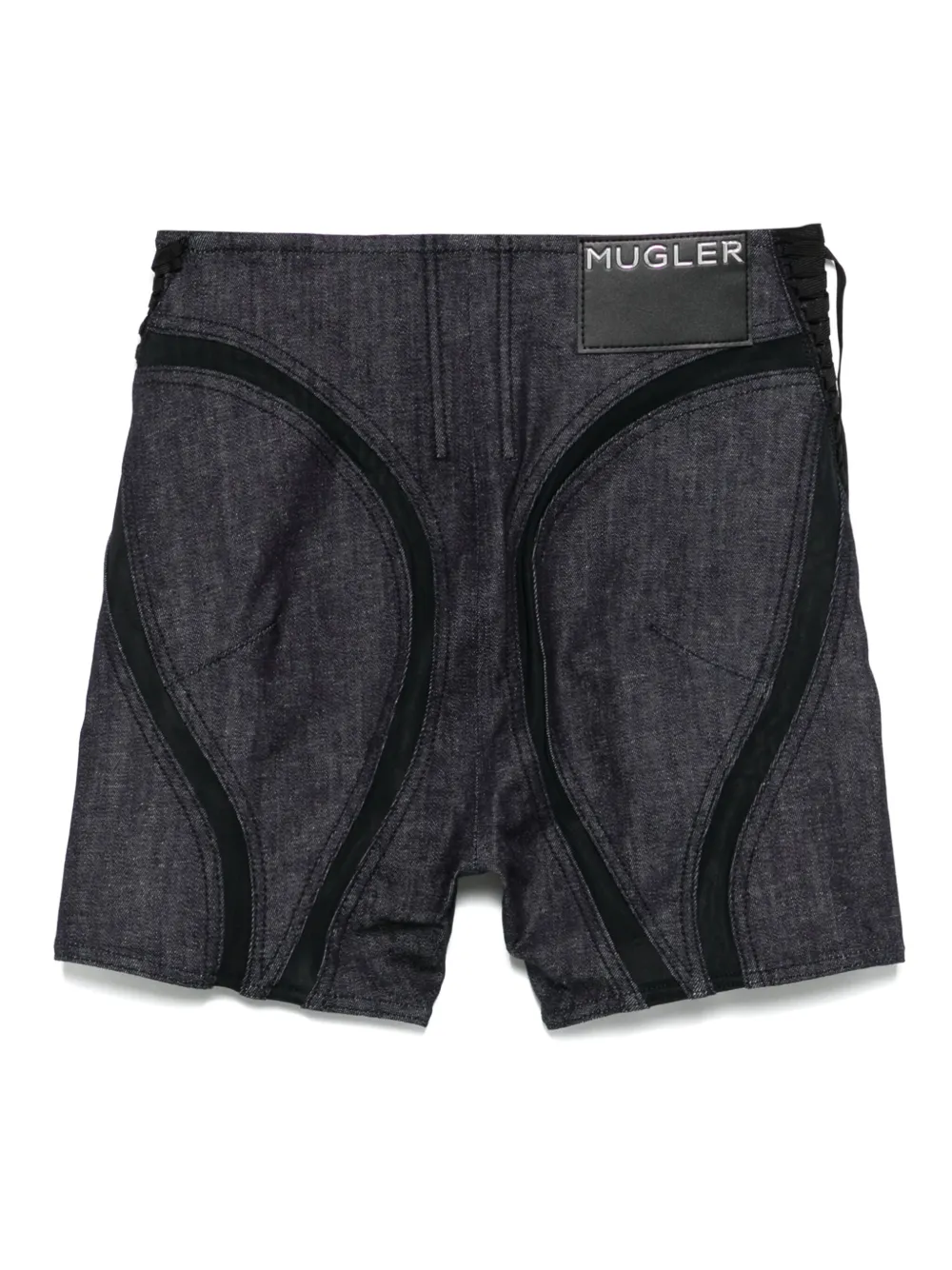 Mugler Shorts met vlakken - Blauw