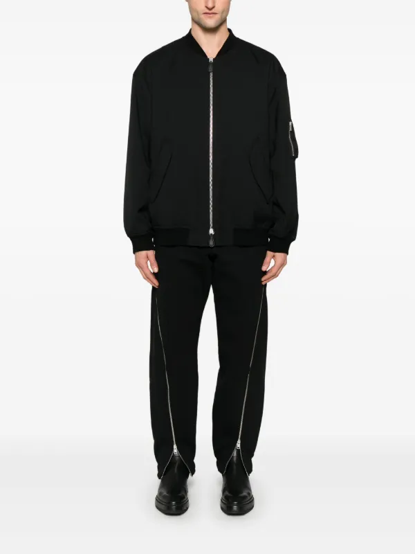 MUGLER パンツ Mugler Fleece Zip Track Pants | Black | FARFETCH