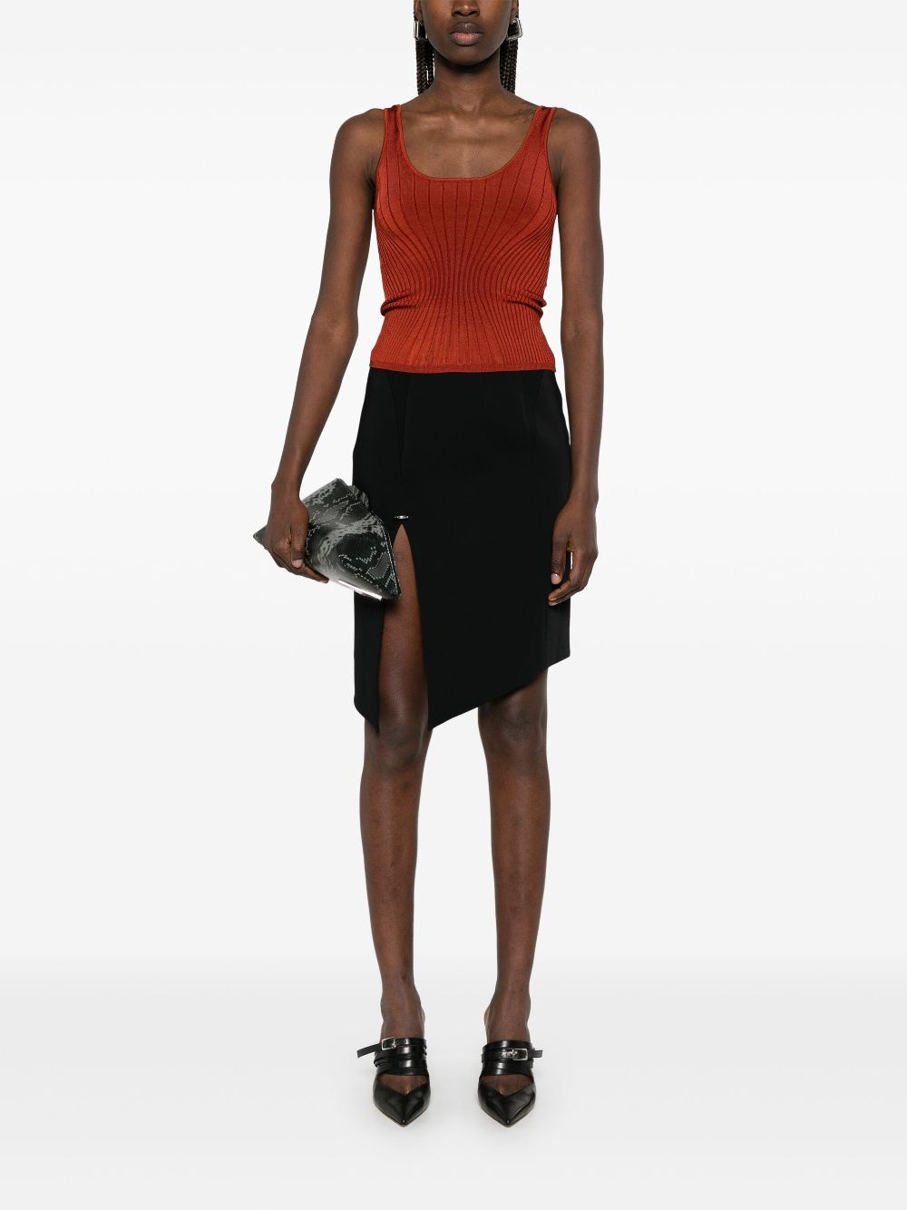 Mugler Gebreide tanktop - Rood