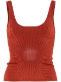 Mugler knitted tank top - Red