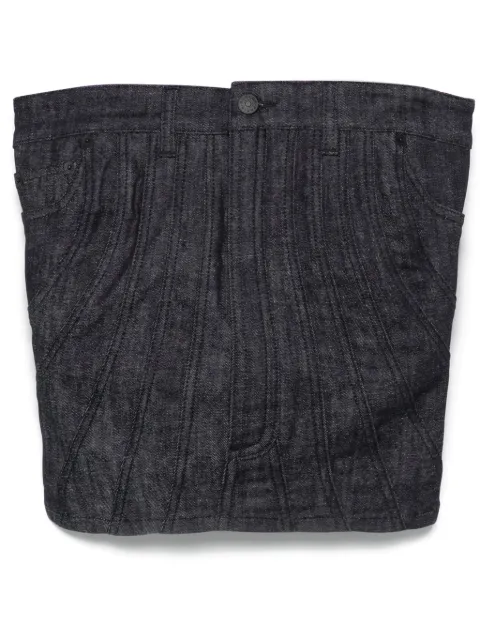 Mugler denim bustier top