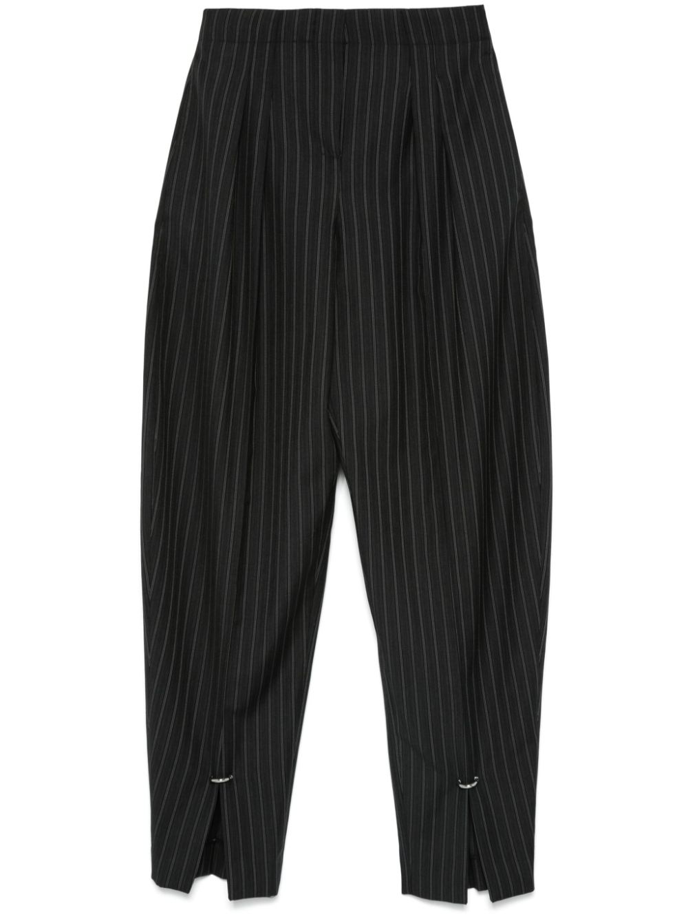 Mugler pinstripe pierced trousers - Black