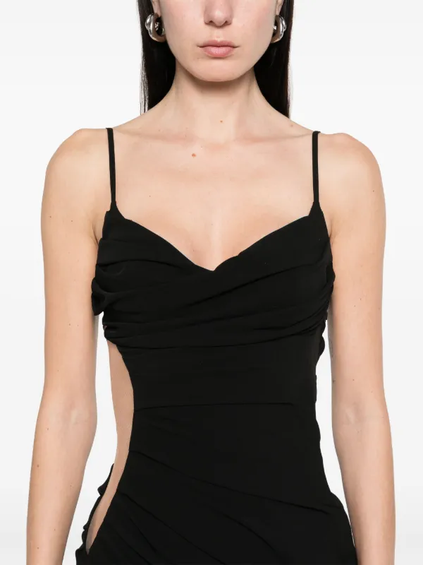 white christmas dresses MUGLER PANELED MINIDRESS