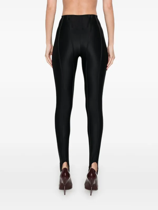 【関税込み】Mugler ブラック Corseted レギンス Mugler Corseted Leggings | Black | FARFETCH