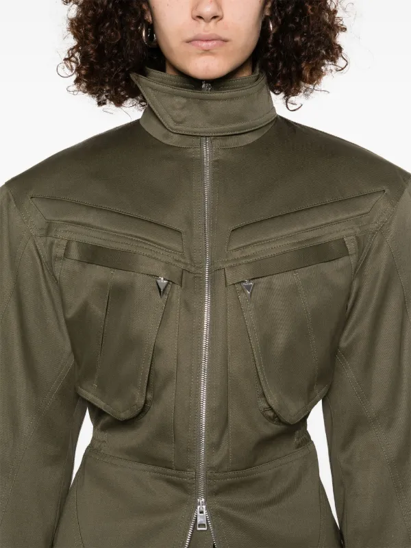 【関税込み】Mugler カーキ カーゴジャケット Mugler カーゴジャケット | グリーン | FARFETCH JP