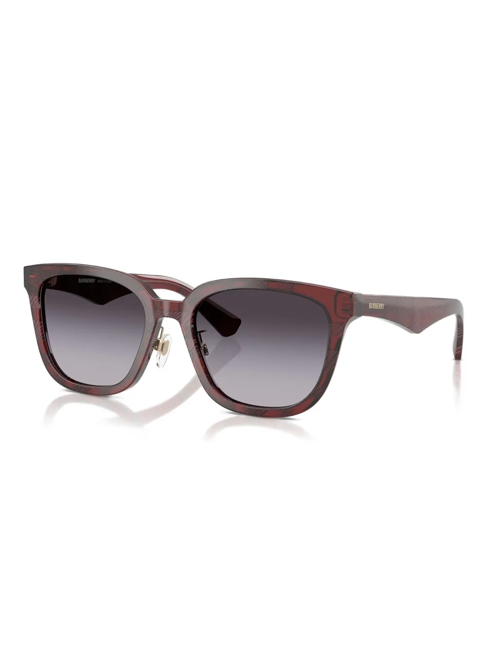 Burberry Eyewear Zonnebril met vierkant montuur Rood
