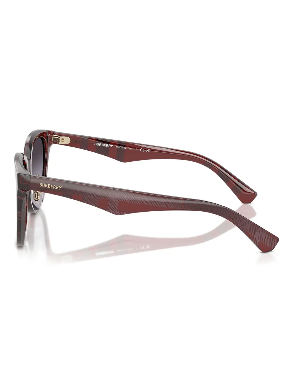 Burberry Eyewear Zonnebril met vierkant montuur Rood