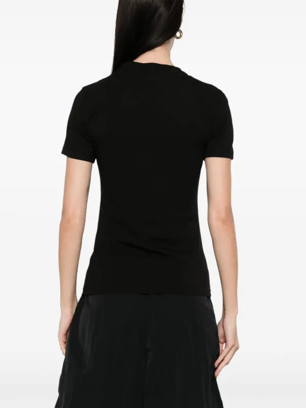 Tシャツ・カットソー VERSACE JEANS COUTURE Woman T-Shirt Black 77HAH6P3JS424 G89 VERSACE JEANS COUTURE WOMEN'S LOGO PRINT T SHIRT-BLACK. | eBay