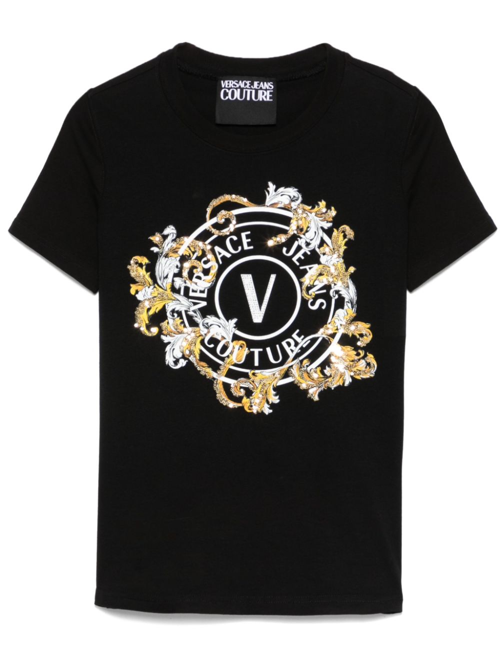 Versace Jeans Couture T-shirt met logoprint Zwart