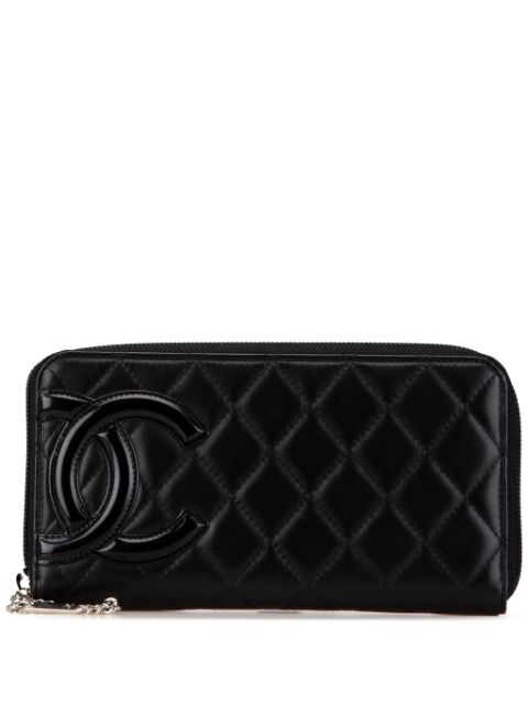 Affordable HOT SALE CHANEL 2011 Lambskin Cambon Ligne Zip Around Wallet long wallets Women