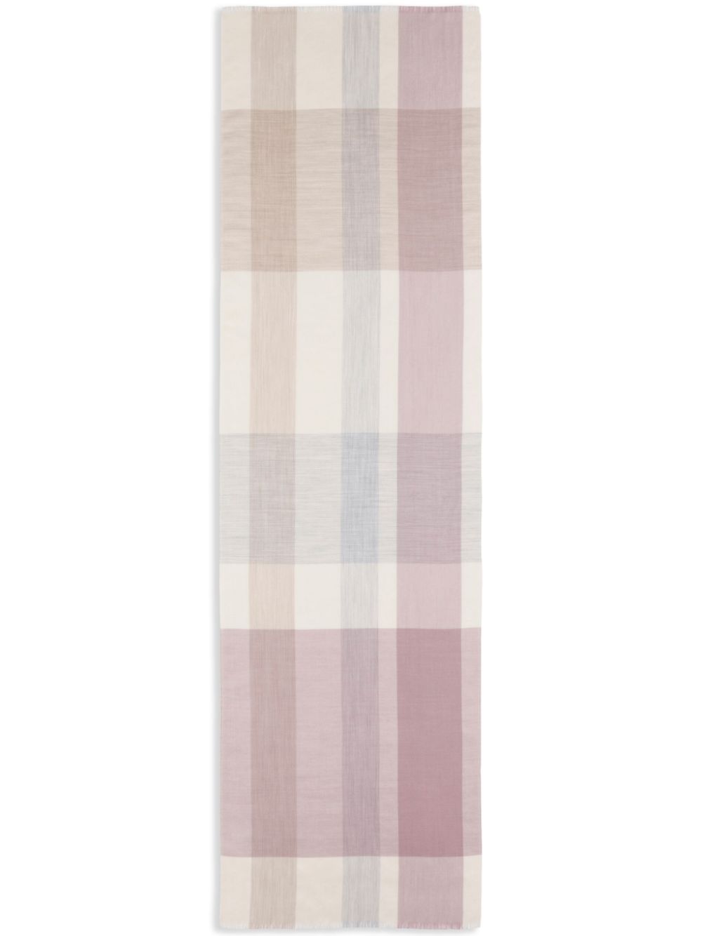 checked fringe-edge scarf