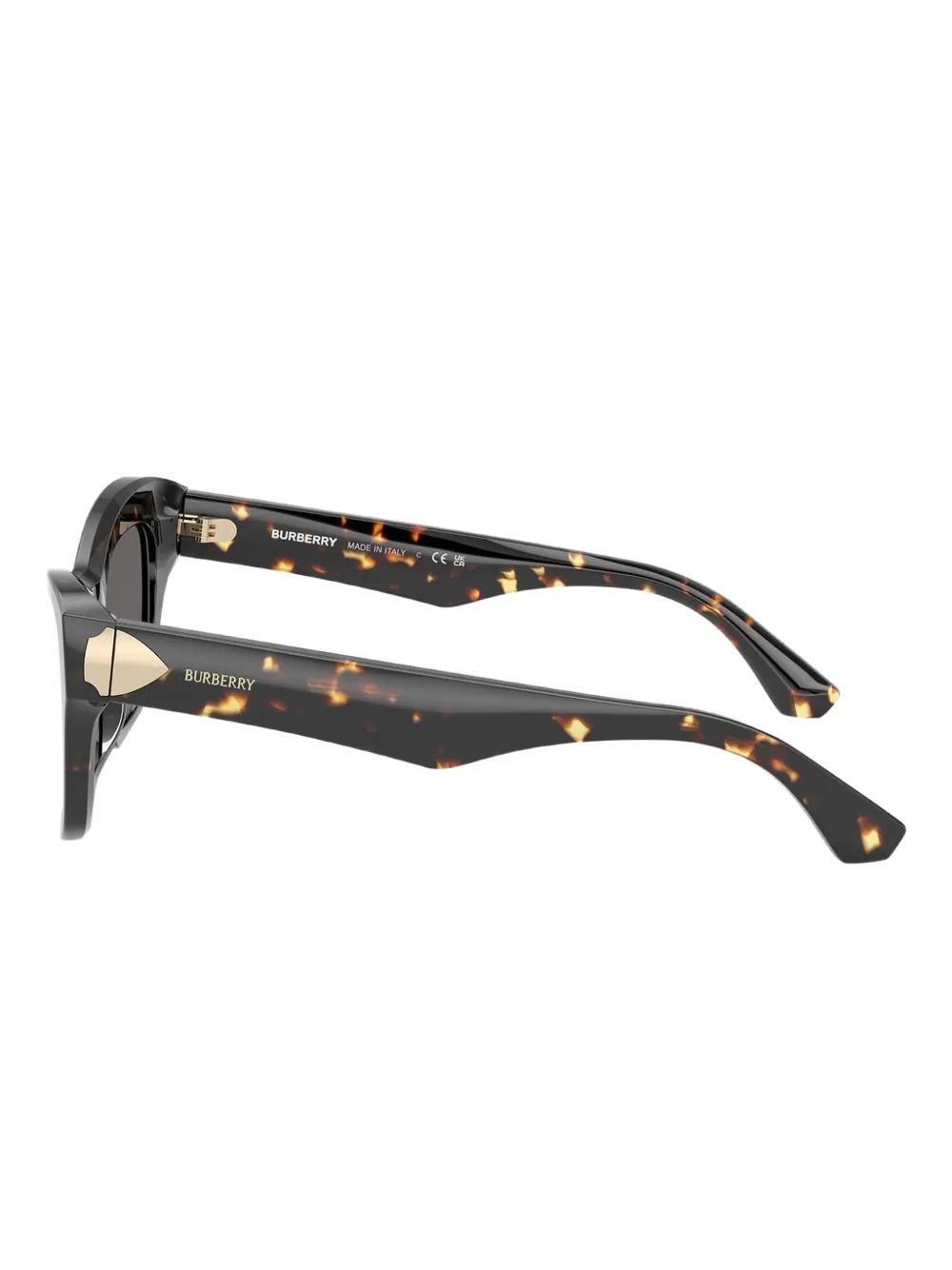 Burberry Eyewear Zonnebril met schildpadschild-design en geometrisch montuur Bruin