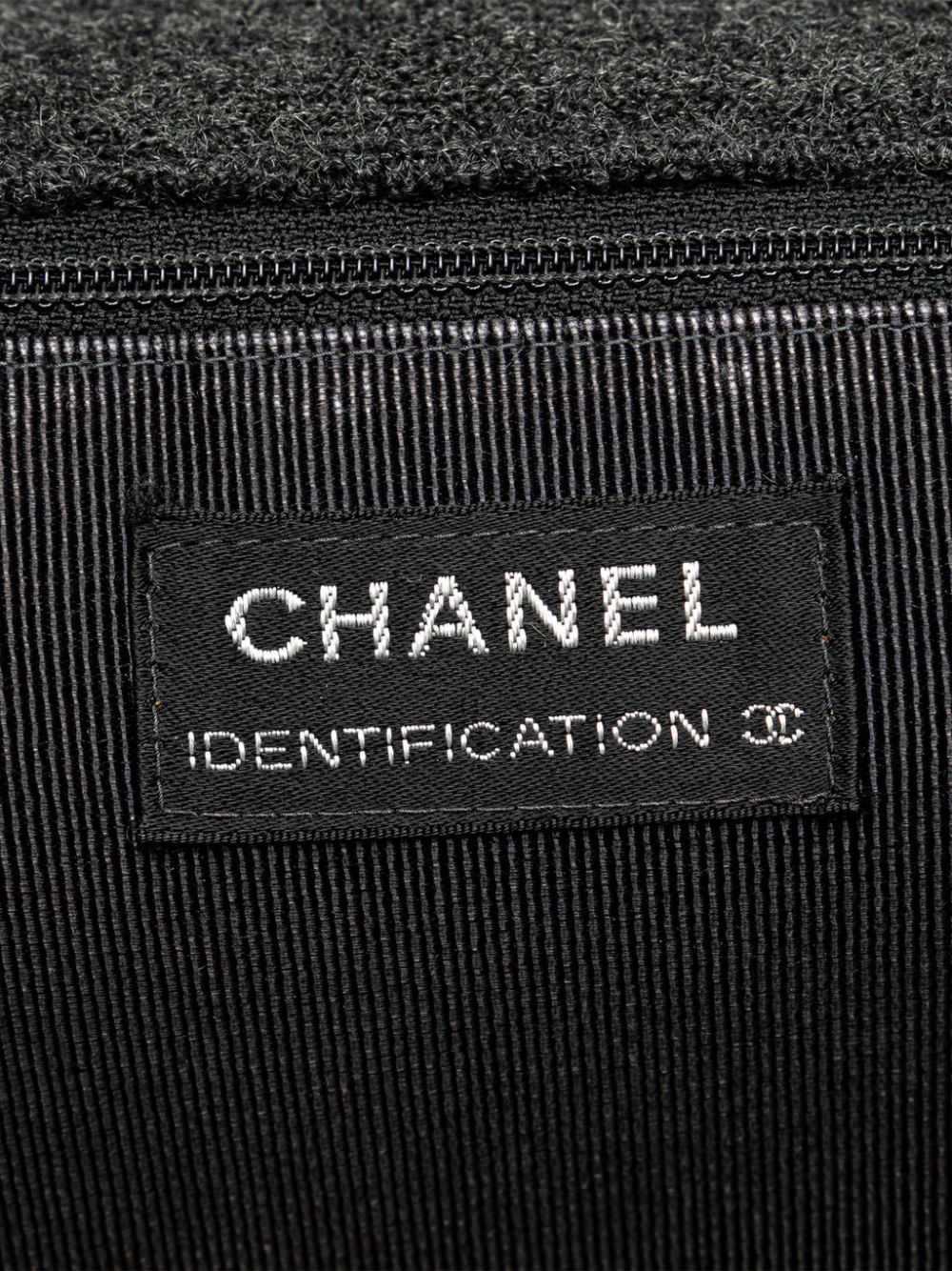 CHANEL 1997-1999 Jumbo Chocolate Bar Wool Identification Mademoiselle Flap shoulder bag Women